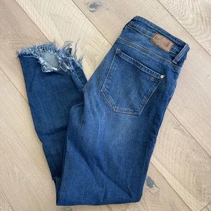 MAVI Tess high rise skinny distressed hem-